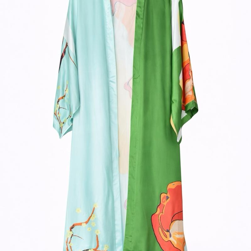 Ritual Wear Luxe Satin Kimono Womenswear Soft Gowns