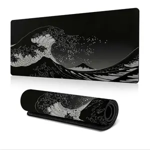Large Gaming Mouse Pad with Sea Wave Pattern by Brand XYZ