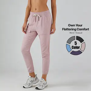 Women’s minimalist long pants made from comfortable fabric, featuring a fashionable street style and a drawstring waist. Suitable for outdoor sports, home lounging, yoga training, outdoor jogging, and everyday casual wear.