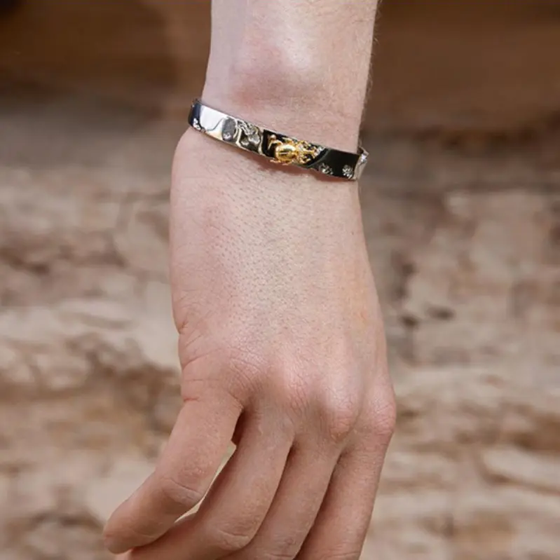 BUTREAL -  Scarab - Auspicious Beetle Cuff Bracelet Daily