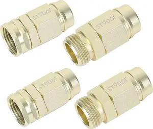 STYDDI Metal Heavy-Duty 5/8-Inch Garden Hose Connector Repair Fittings, Aluminum-Alloy Female and Male Hose Menders, 5/8" Water Hose Ends Coupler Replacement, 2 Set
