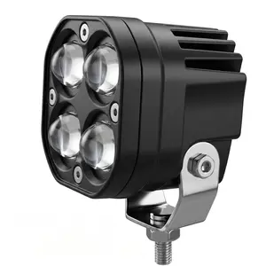 Four-eye spotlight modified with external ultra-bright dual-color lens high-intensity LED headlight for off-road use ring light