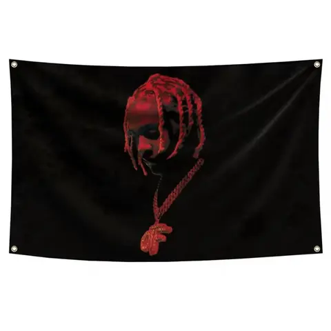Lilik Durkfx Durable Synthetic Polyester Wall Tapestry - 3x5 ft Rectangular, 4 Brass Grommets, Decoration Items for Hip Hop, Bonfire, Birthday Events, Business Backdrops, Home Supplies