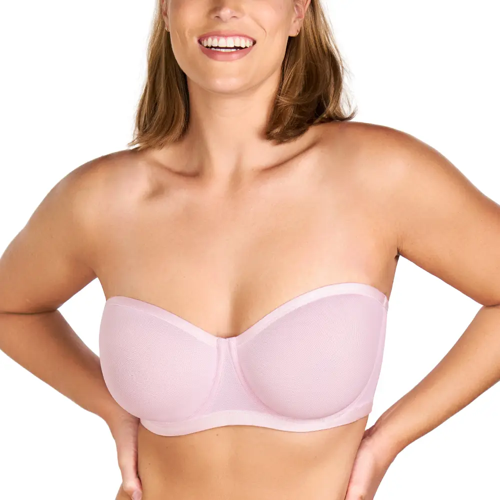 HSIA Bella Women's Convertible Strapless Minimizer Bandeau Bra Underwire Unlined for Large Bust