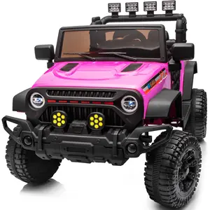 Hikiddo 4WD Kids Ride on Car Truck, Outdoorfun 12V 7Ah Kids Electric Vehicles Car Ride on Toy for Toddlers 3-5 with Remote Control