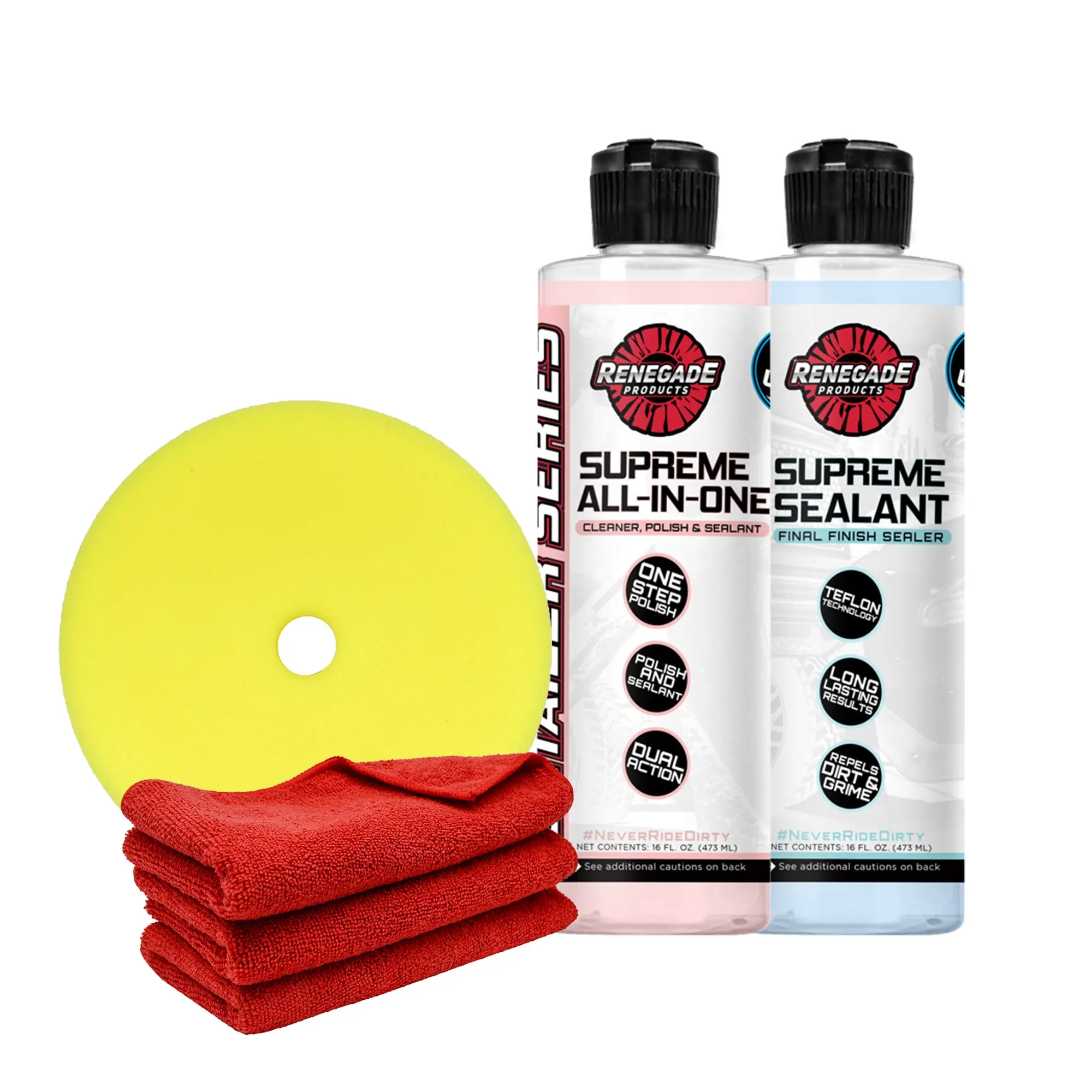 Renegade Products Headlight Restoration Kit – Polish, Sealant & Foam Pad for Clear, Oxidation-Free Lenses