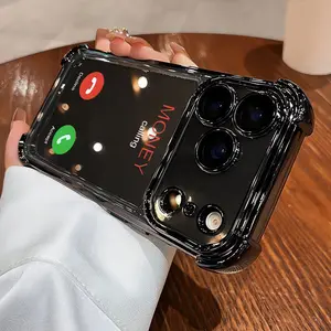 Phone Case: Funny Call Screen Design Phone Case for iPhone 17 16 15 14 13 12 11 PRO MAX PLUS, AIR and iPhone X XS MAX Transparent Anti-drop Cover, perfect holiday gift for friends and family