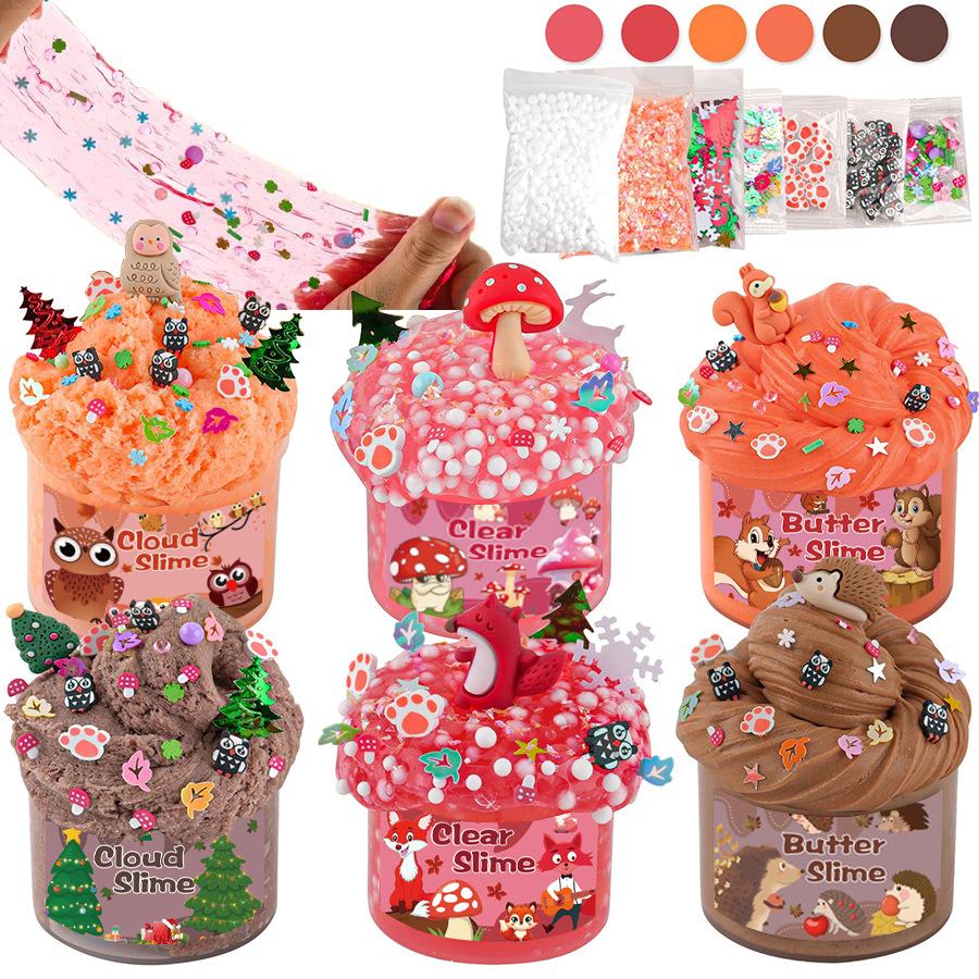 6-Piece Stress Relief Set, Finger Toys, Best-Selling Cloud, Cloud Smoothie, Butter Premium Flavor, 4 oz, ASMR