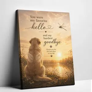 Pet Memorial Canvas Wall Art Rainbow Bridge Dog Cat Remembrance Gift Loss of Pet Sympathy Canvas Print Personalized Style Pet Loss Gift Home Decor