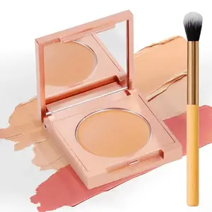 Colorful Clay CC Corrector Eye Cream with Brush, Under Eye Concealer, Dark Circle Relief, Color Correction, Brighten Fatigue Eyes, Matte Finish