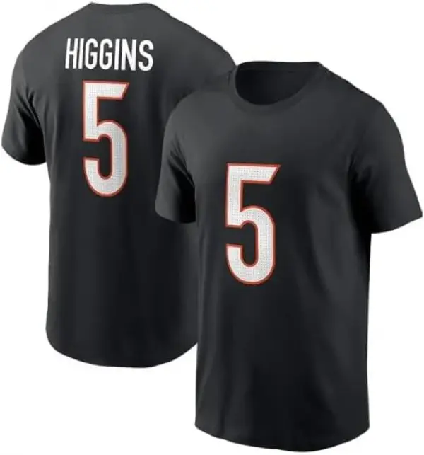Tee Higgins Cincinnati Football T-Shirt Cotton Jersey