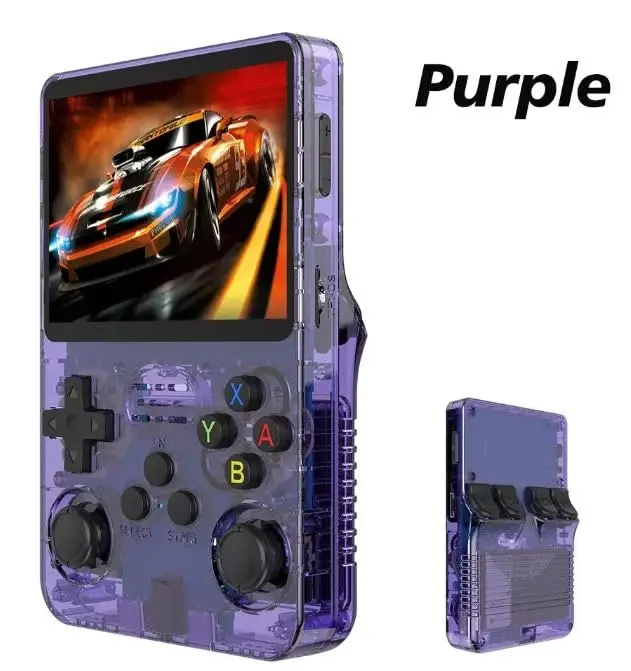 R36S Handheld Gaming Console Gift for Dad and Gamers, 3.5-Inch IPS Screen, 64GB Storage, Dual Analog Sticks, 3500mAh Rechargeable Battery, Easy-to-Carry Retro Game Player for Family Game Nights, Birthdays and Father's Day portable fun