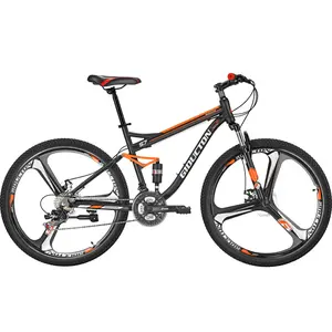 Mountain Bike, 27.5 Inch, 21-Speed, Dual Disc Brakes, Full Suspension, Bicycle for Adults