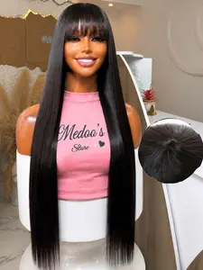 Frange wig straight