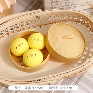 Animal Steamed Stuff Bun Anti-Stress Ball Fidgets Toy Dumpling Squishies Soft Slowing Rebound Foam Toy Ultra-Soft Decompression