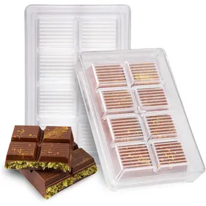 Authentic Polycarbonate Dubai Chocolate Mold, Professional Deep Chocolate Bar Mold for Crafting Iconic Dubai Chocolate with Precision and Durability 1 Piece