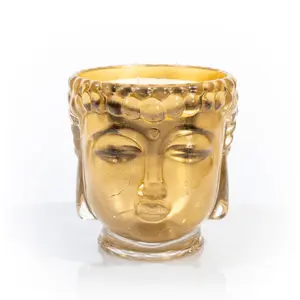 Croesus 24K Gold Clear Glass Buddha Royale Candle