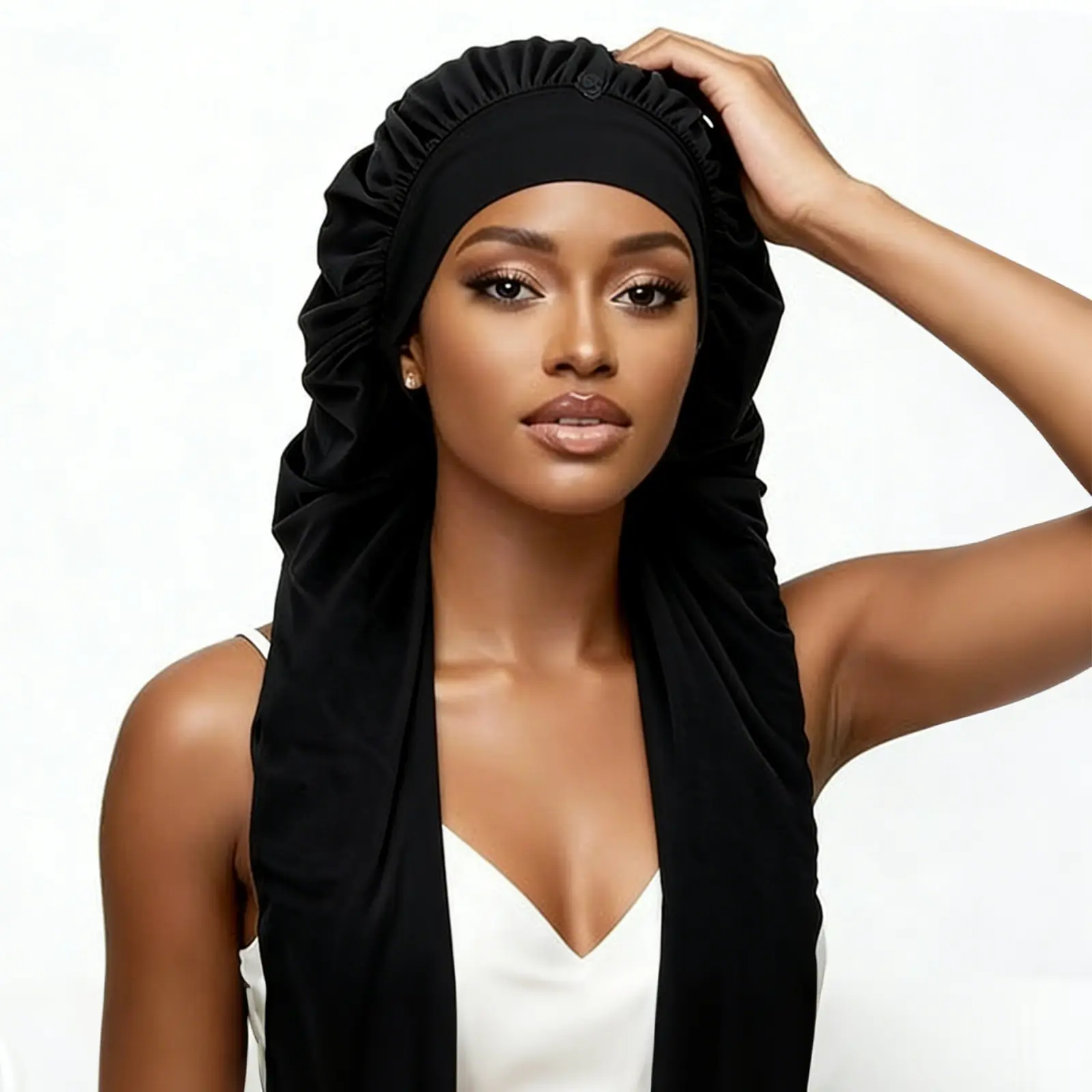Wake Up with Perfect Hair! 2-in-1 Satin Bonnet for Long Hair & Braids - Ultra-Soft, Breathable Fabric, All-Day Comfort, Protects All Styles, Machine Washable, Perfect Gift
