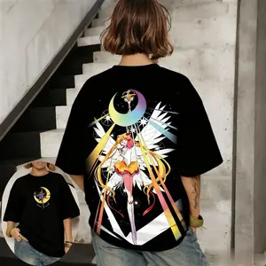 Sailor Moon Serena Oversized T-Shirt – 100% Cotton Anime Short Sleeve Casual Loose Fit Tee