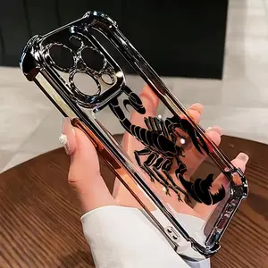 Black Cool Scorpion Phone Case Compatible with iPhone 17 Air 16 15 14 13 12 11 Pro Max Plus 16e xs max Featuring Strengthened Four Corners Soft Back for Drop Protection.QXA865