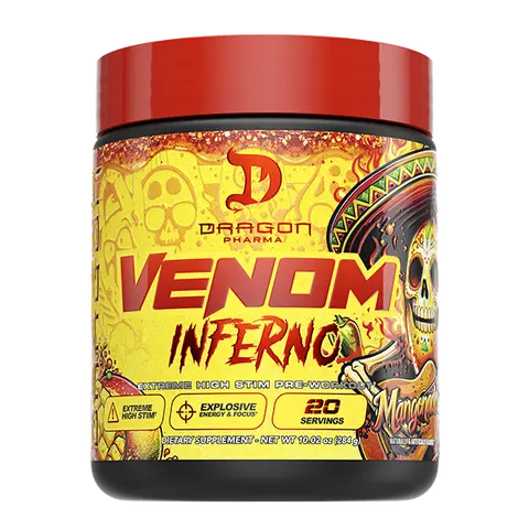Dragon Pharma Venom Inferno Pre-Workout Fitness Supplement (40/20 Servings) Powder Healthcare Edible