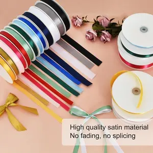 1cm Wide Satin Ribbon (100 Yards/box), Colorful Ribbon, DIY Decorative Ribbon for Wedding, Party, Gift Wrapping, Clothing Decoration