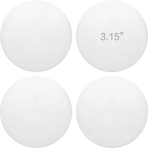 3.15" Door Stop Wall Protector, 4 count White Soft  Door Handle buffers, Mute and Shock Proof, Wall Protector with self-Adhesive to Protect The Wall Surface