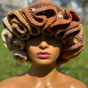 Ombré Crochet Ruffle Hats
