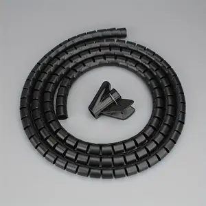 One Roll 3m Wire Management Tube Set, Cable Organizer & Protector, Ideal for Home Office Use, Durable Design, Easy Installation