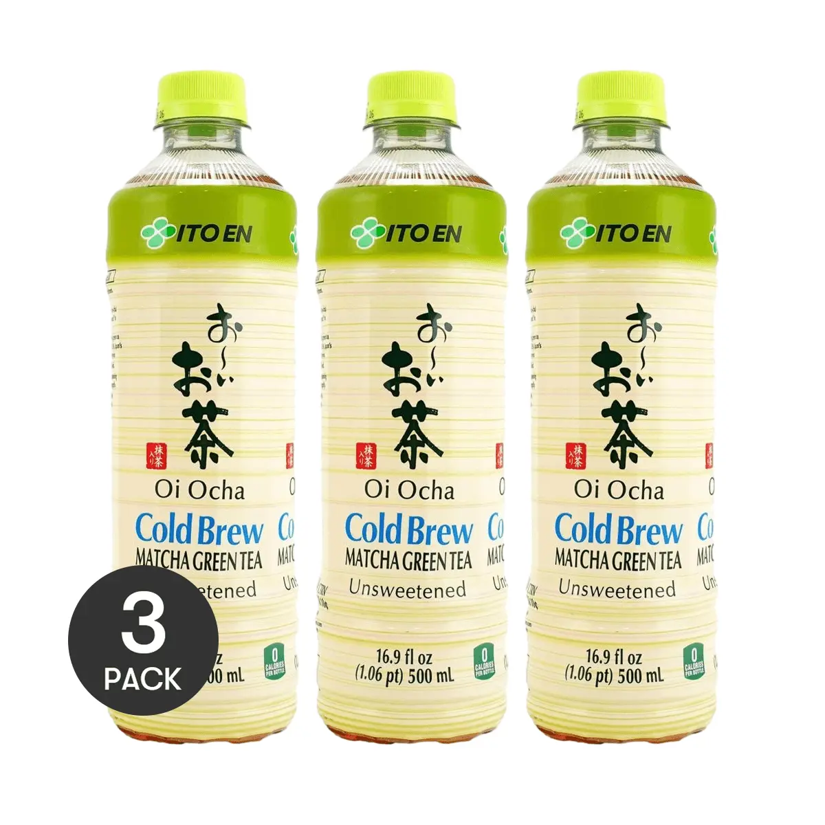 3 Pack ITO EN Uji Matcha Green Tea 16.9 fl oz Each - Japanese Premium, 0 Sugar 0 Fat, Authentic Kyoto