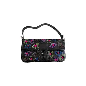 Pre-owned - Shoulder Bags Fendi floral sequin baguette