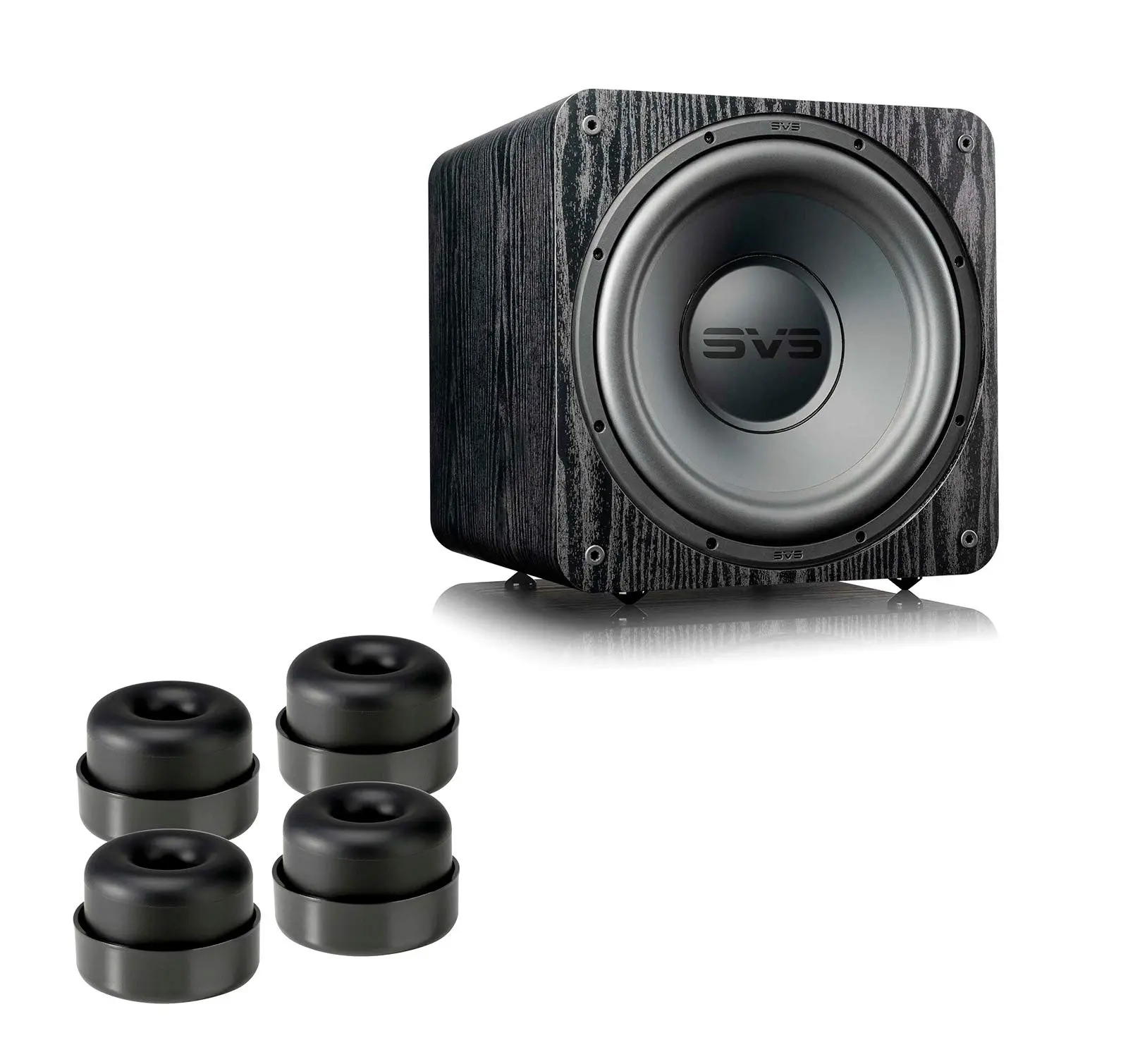 SVS SB-1000 Pro Compact Sealed Subwoofer Speaker with SoundPath Isolation System, High-Watts Amplifier, Wireless Connectivity, Noise Reduction, Home Cinema Audio (Black Ash)