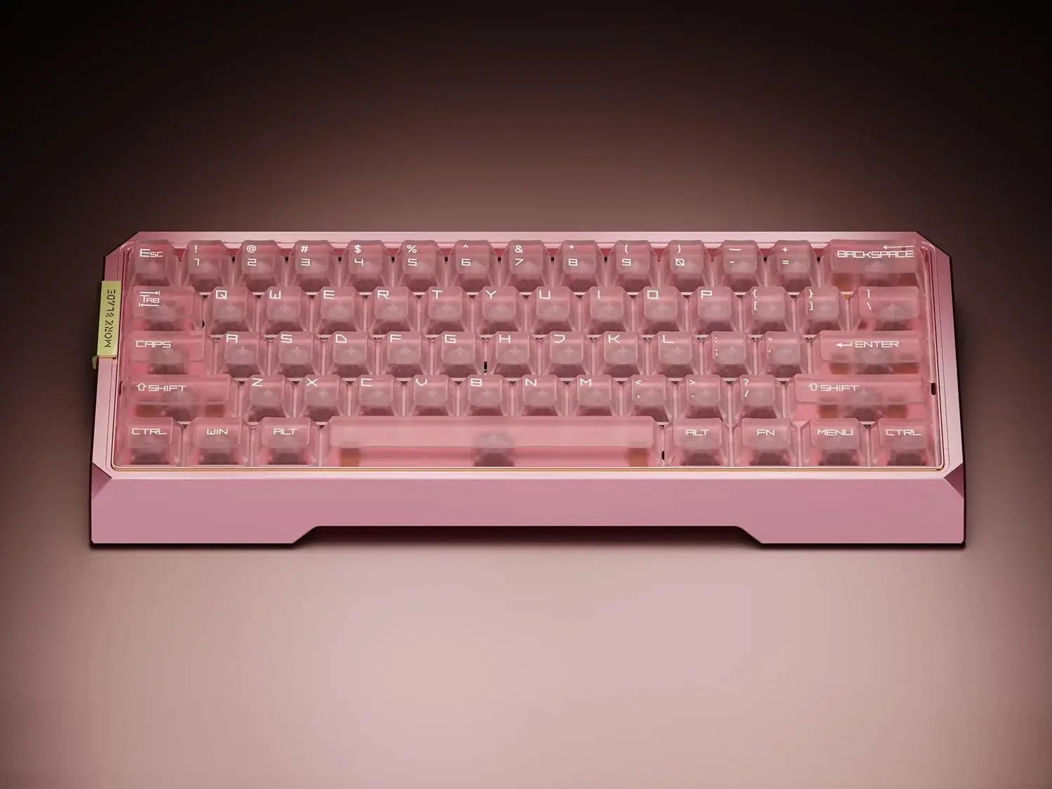 GATERON x MORKBLADE MK60 Pink HE Magnetic Transparent Keys Keyboard - Limited Edition Collaboration Set, 60% Form Factor, RGB Backlit Hot-Swap Keyboard for Gaming, Typing, Transparent Keys Keyboards