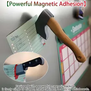 Funny Knife Fridge Magnet, 3D Axe Dart Warning Magnetic Sticker, Secure Note & Photo Holder, Prank Gift, Halloween Party Decor, Kitchen Organizer, Refrigerator Magnet, Photo Magnets