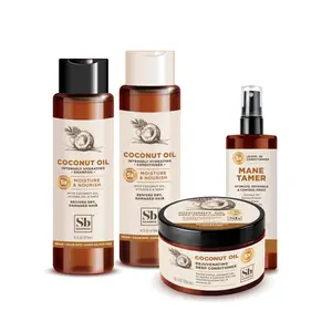 Soapbox Coconut Oil Haircare Bundle – Deep Hydration & Shine for All Hair Types – Nourishing Coconut, Shea Butter, Jojoba & Aloe Formula