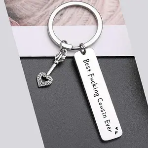Funny Cousin Keychain Gift for Women, Best Cousin Ever Key Ring, Friendship Keychain for Sisters, Birthday Gift for Cousin, Family Love Keepsake