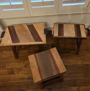 Handmade Wooden Stools in Walnut, Padauk, Maple & Pecan, Durable Seating for Living Room, Personalize for Unique Gift for Wood Lovers