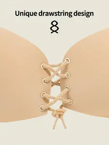 1 pair of self-adhesive invisible push-up bras, Elegant wedding gathering bras, sticky bras, strapless and backless push-up bras, suitable for backless wireless evening gowns