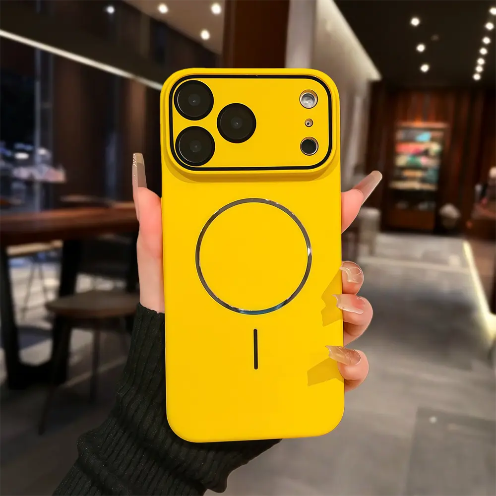 High quality skin sensitive magnetic phone case for iPhone 17 Pro Max  Anti drop lens protection Shockproof Cove PC hard shell case phone protective case tiktokshopbacktoschool
