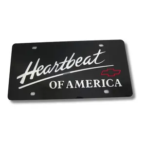 Chevrolet Heartbeat Of America Matte Black License Plate