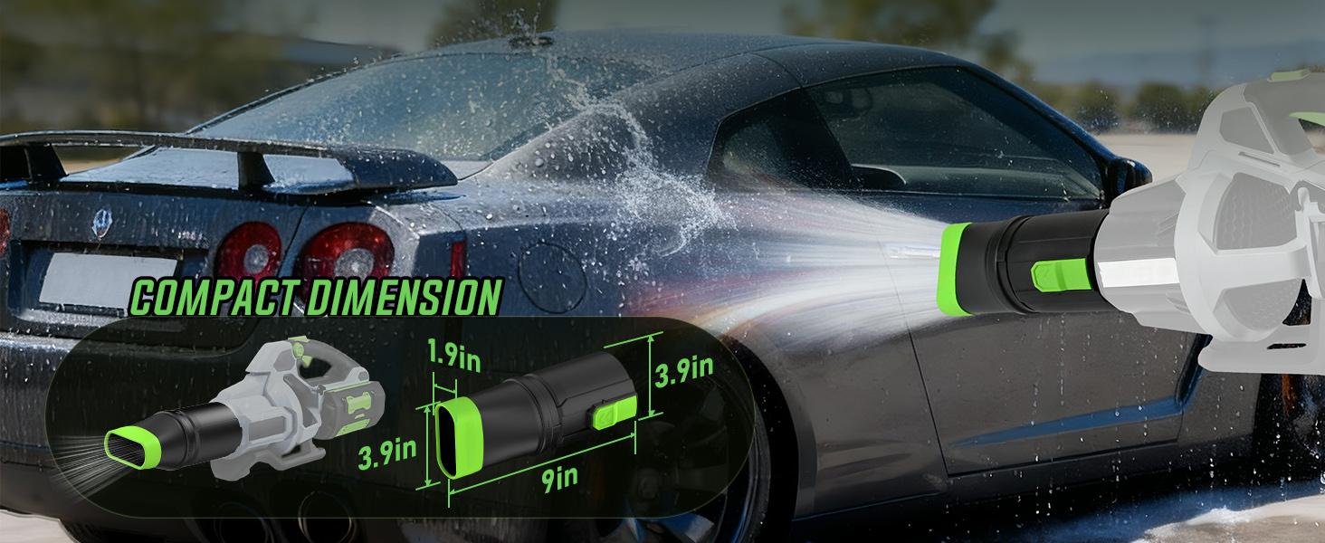 Car Drying Nozzle Compatible with EGO Leaf Blower Models 530 575 580 615 650 670 765, Compact Nozzle Attachment for Easy Snow & Leaves Removing, 360 ° Rotation & Scratch Protection, 9.5 in.