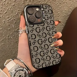 Classic Pattern Phone Case for iPhone 17 16 15 14 13 12 11 Plus Pro Max with Detachable Color-block Lens & Laser Back Panel Gift Idea