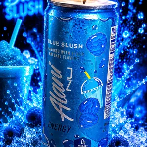 Blue Slush Candle | Handmade Repurposed Can Candle | Sweet Blue Raspberry Slush Scent | 12 oz Soy Blend Candle