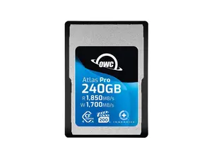 OWC Atlas Pro 240GB CFexpress 4.0 Type A Memory Card - Read (Max): Up to 1850 MB/s - Write (Max): Up to 1700 MB/s - OWCCFXA4P00240