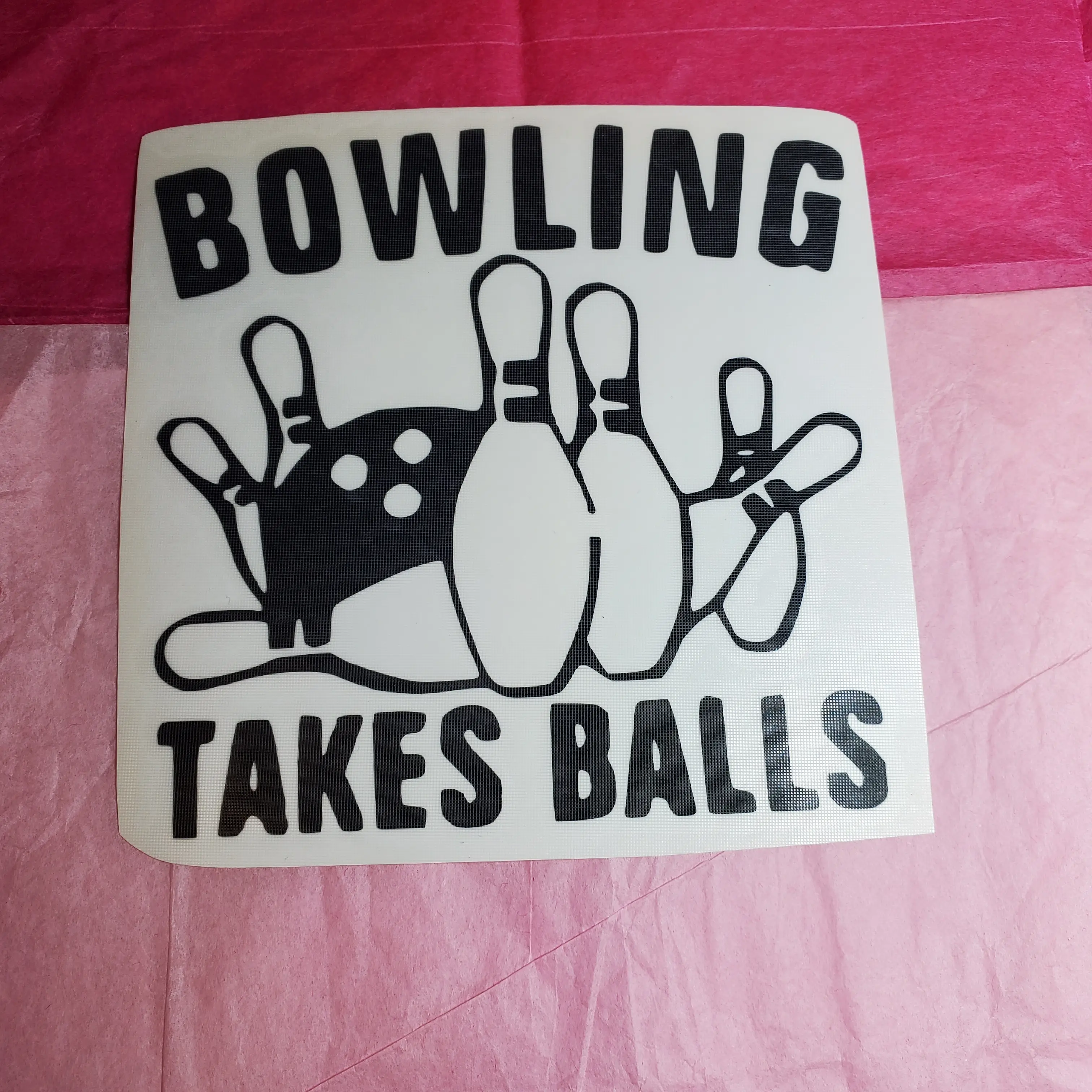 Funny Bowling 5x5 Vinyl Decal