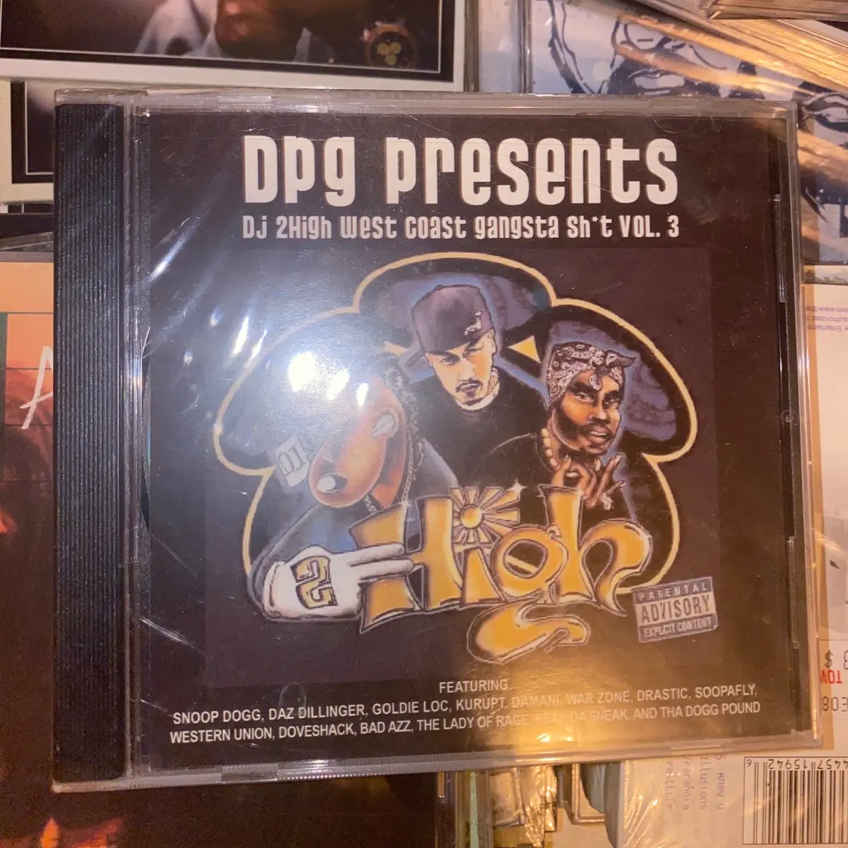 Dogg Pound presents DJ 2high: West Coast Gangsta S*** Vol. 3 [PA] CD Aug 2008  Sealed NEW  1–Tha Dogg Pound Get PAID 2–Warzone In This Bitch 3–Tha Dogg Pound & Soopafly they Don't Want It 4–Dove Shack & Goldie Loc I'm Lowrider 5–Tha Dogg Pound Slow Down 6