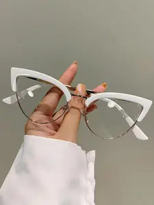 1 Pair Simple Eyeglasses for Everyday Use, All Seasons Cat Eye Frame Fashion Eyewear, Travel Accessories, Classic Fashion Glasses