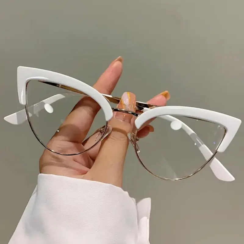1 Pair Simple Eyeglasses for Everyday Use, All Seasons Cat Eye Frame Fashion Eyewear, Travel Accessories, Classic Fashion Glasses, Stylish Eyeglass, Casual Stylish Glasses