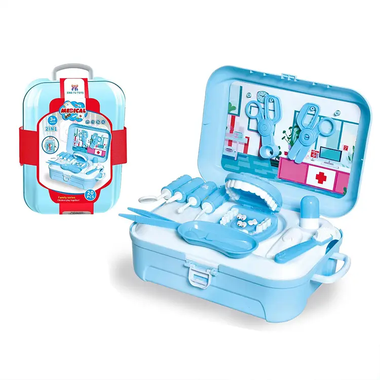 Toy Doctor Kit for Toddlers - Kids Medical Playset Dental Tools & Large Storage case - Pretend Doctor Gift Set for Girls Boys Ages 3+