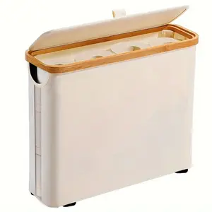 Large-capacity toilet paper storage basket with lid, modern bathroom storage container, stylish multi-functional bathroom organizer, modern multi-functional household container, Bathroom Accessories Organizer